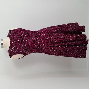 Tommy Hilfiger Woman's Knit Fit & Flare Leopard Print Sleeveless Dress/ Size 8
